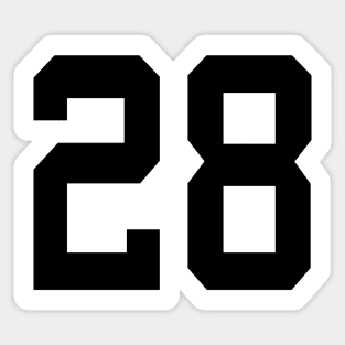 Number 28 Sticker